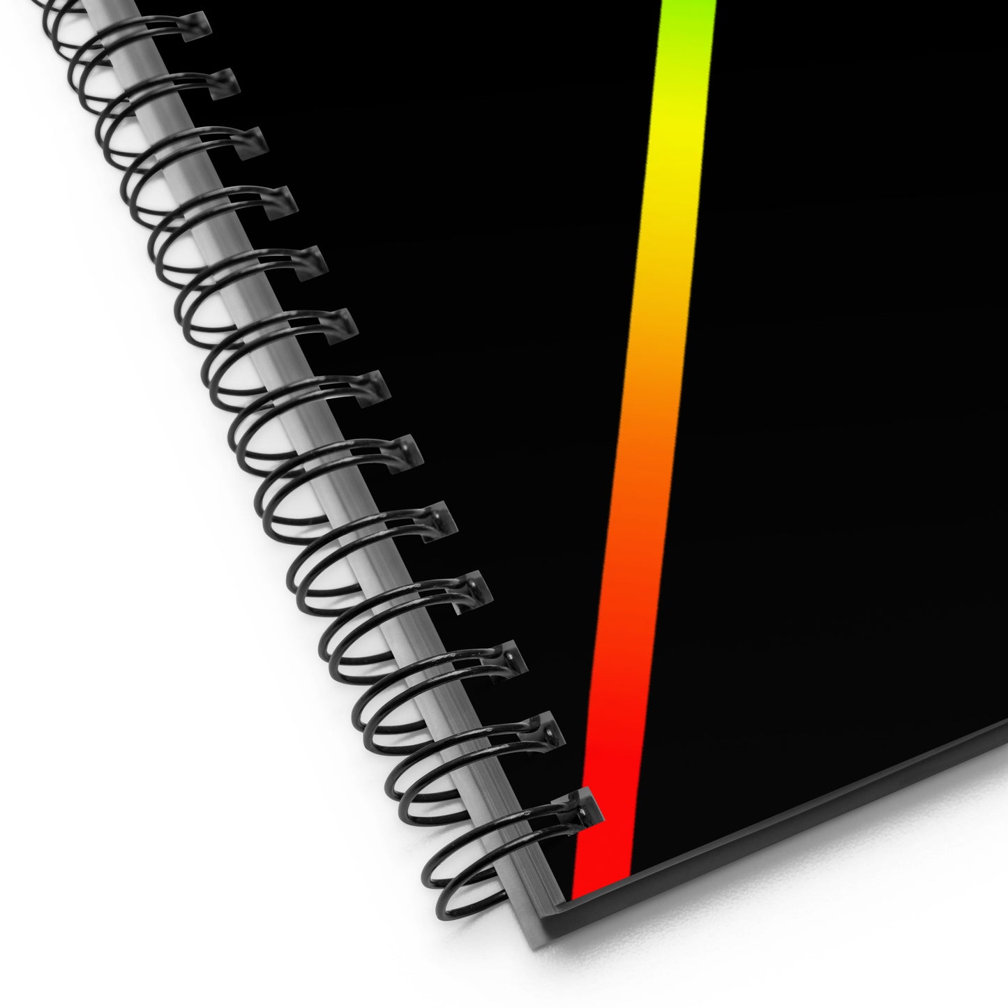 LGBTQ Pride Spiral Notebook in Rainbow Stripe spiral-notebook-white-product-detail-2-639a4c1796b18