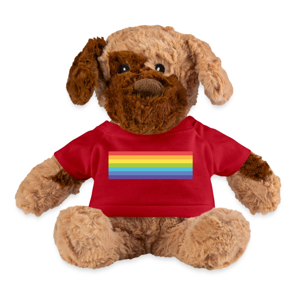 LGBTQ Pride Flag Plush Dog Stuffed Animal Red Pride spod-1061664773-196-1