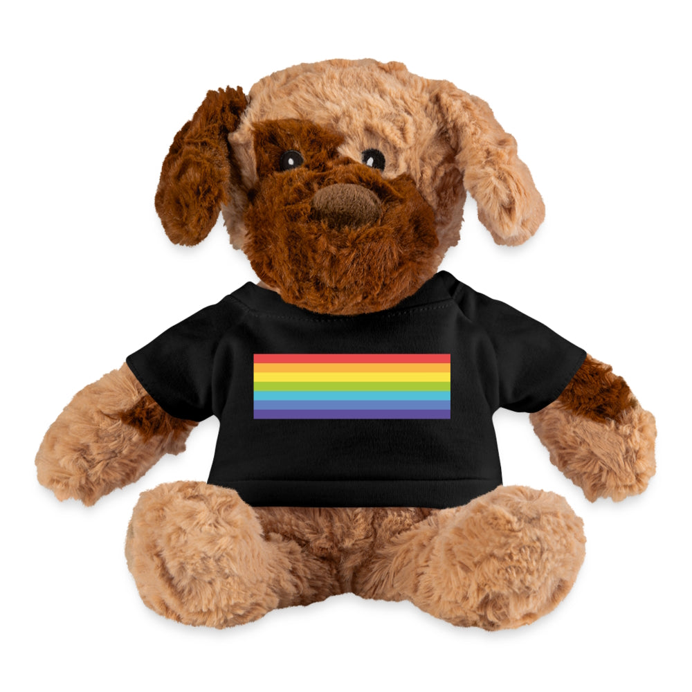 LGBTQ Pride Flag Plush Dog Stuffed Animal Black Pride spod-1061664773-2-1