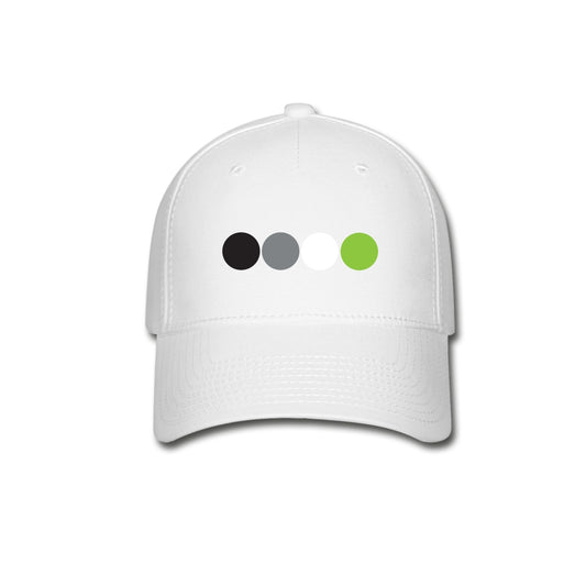 Agender Pride Fitted Baseball Cap Circles White Agender spod-1061717975-1-1