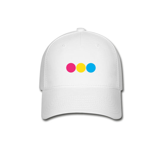 Pansexual Pan Pride Fitted Baseball Cap - Circle White Pansexual spod-1061717998-1-1