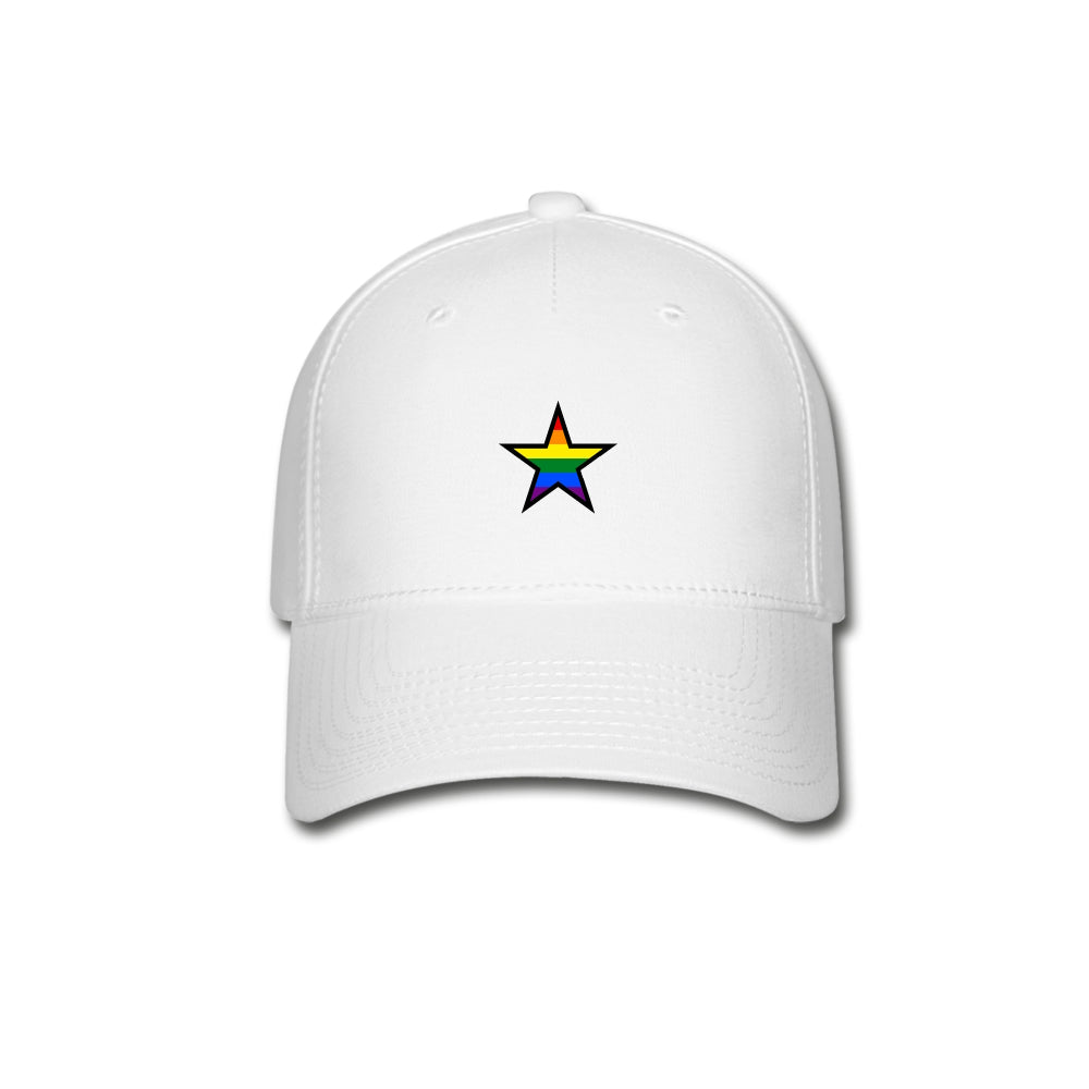 LGBTQ Pride Fitted Baseball Cap - Star White Pride spod-1061718070-1-1