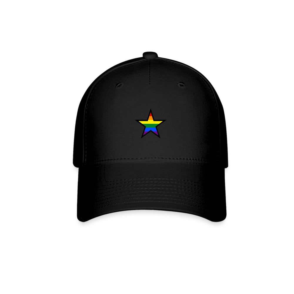 LGBTQ Pride Fitted Baseball Cap - Star Black Pride spod-1061718070-2-1