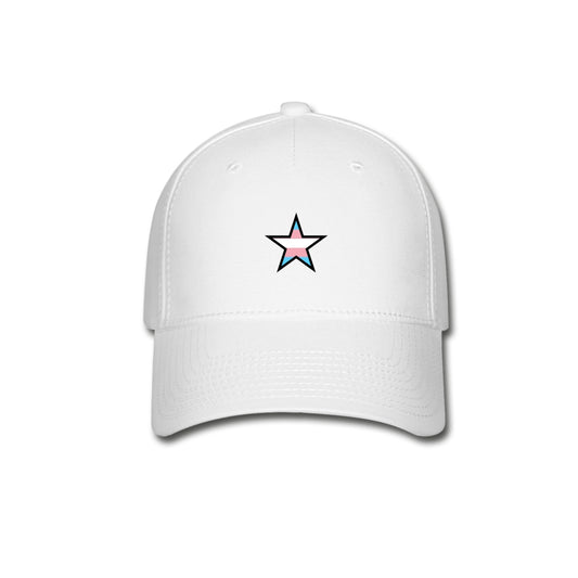 Transgender Trans Pride Fitted Baseball Cap - Star White Transgender spod-1061718089-1-1