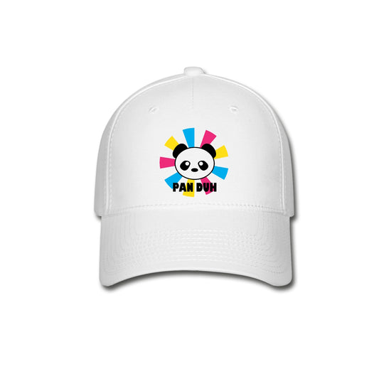 Pansexual Pan Pride Fitted Baseball Cap - Pan Duh White Pansexual spod-1061718232-1-1