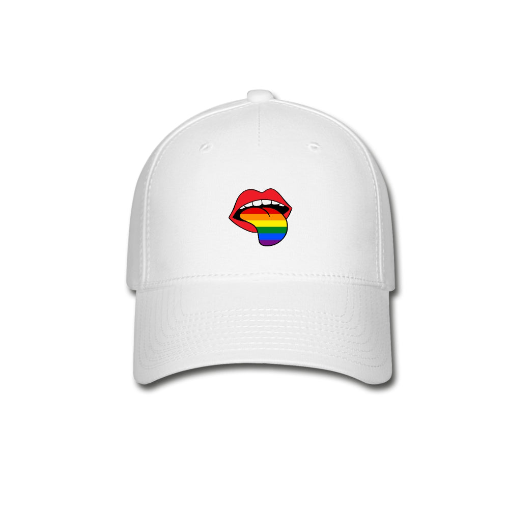 LGBTQ Pride Fitted Baseball Cap - Tongue White Pride spod-1061718295-1-1