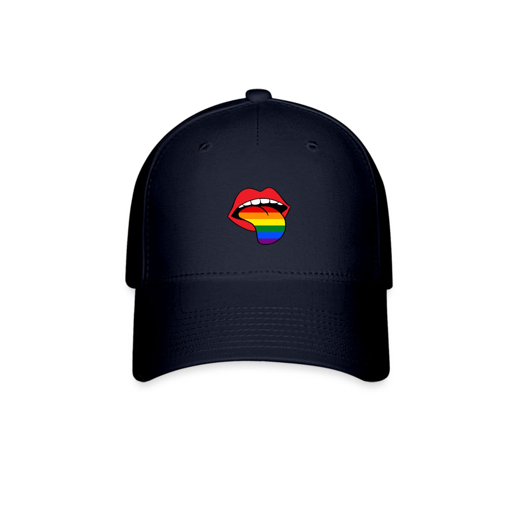 LGBTQ Pride Fitted Baseball Cap - Tongue Navy Pride spod-1061718295-4-1