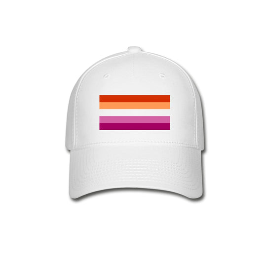 Lesbian Pride Flag Fitted Baseball Cap White Lesbian spod-1061727126-1-1