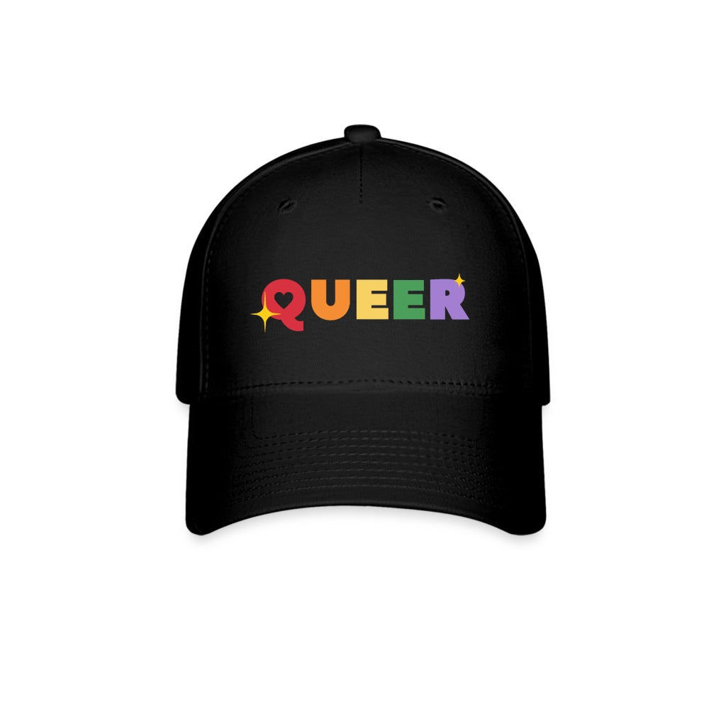 LGBTQ Pride Fitted Baseball Cap - Queer Black Pride spod-1061727481-2-1