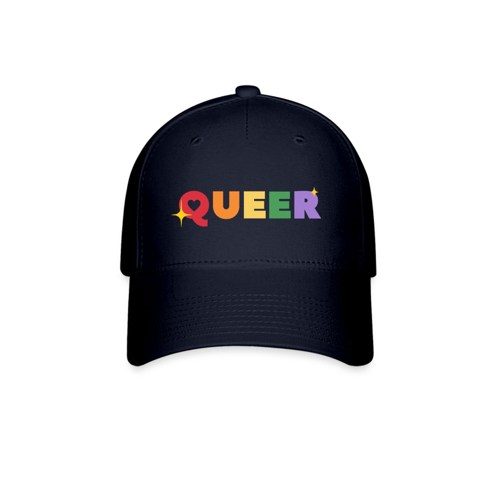 LGBTQ Pride Fitted Baseball Cap - Queer Navy Pride spod-1061727481-4-1