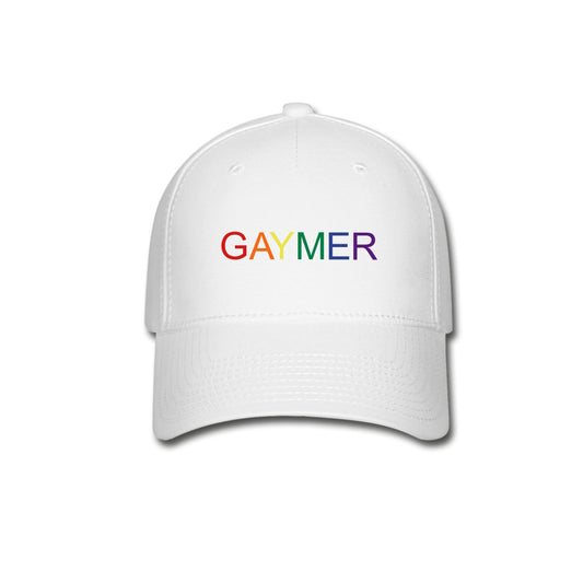 Gaymer Fitted Baseball Cap White spod-1061727686-1-1