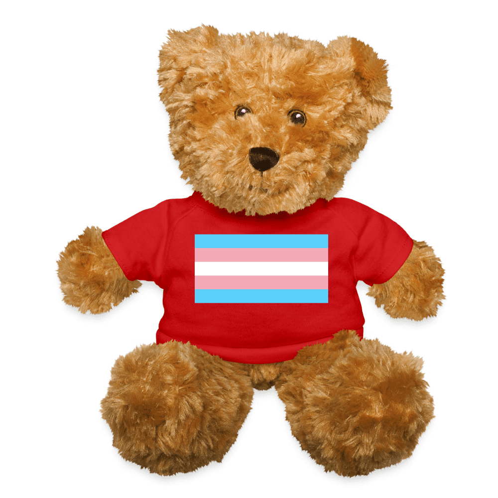 Transgender Trans Pride Flag Plush Teddy Bear Stuffed Animal Red Transgender spod-1062074474-196-1