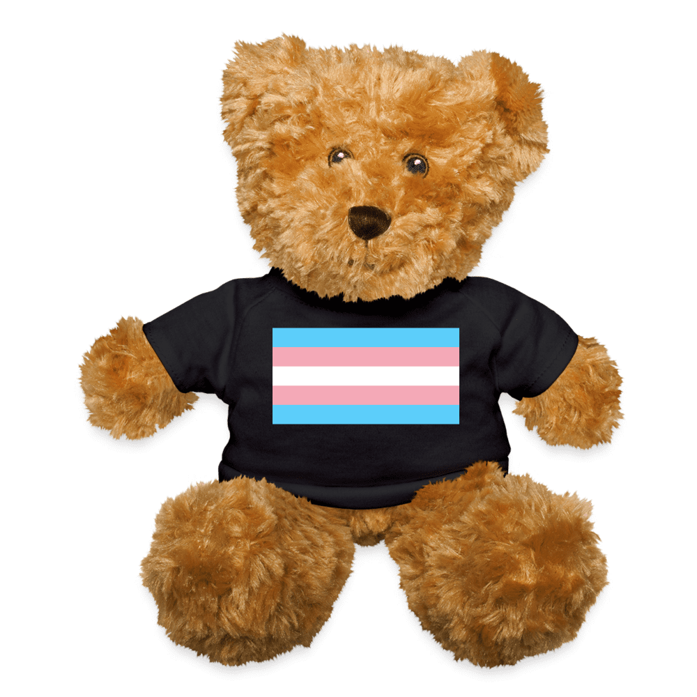 Transgender Trans Pride Flag Plush Teddy Bear Stuffed Animal Black Transgender spod-1062074474-2-1