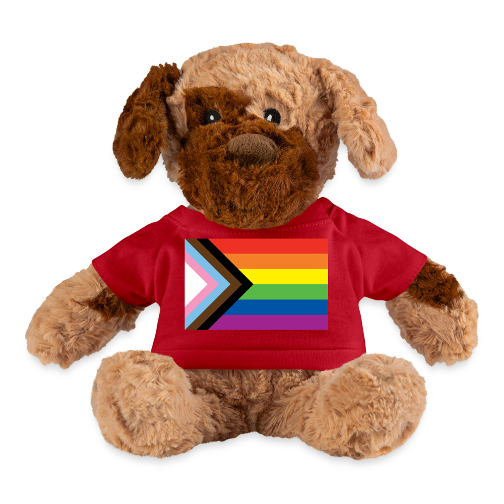 LGBTQ Pride Flag Plush Dog Stuffed Animal - Progress Pride Daniel Quasar Red Pride spod-1062074482-196-1