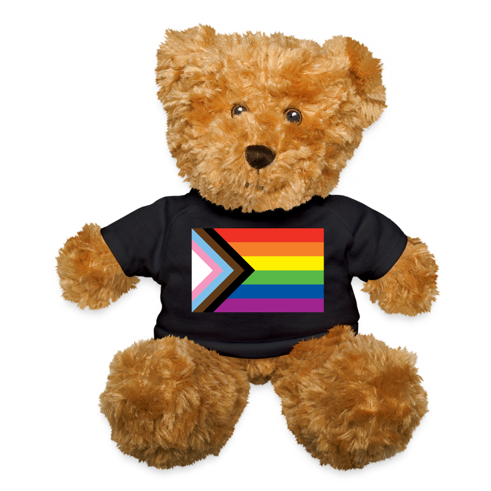 LGBTQ Pride Flag Plush Stuffed Animal Teddy Bear - Progress Pride Daniel Quasar Black Pride spod-1062074488-2-1