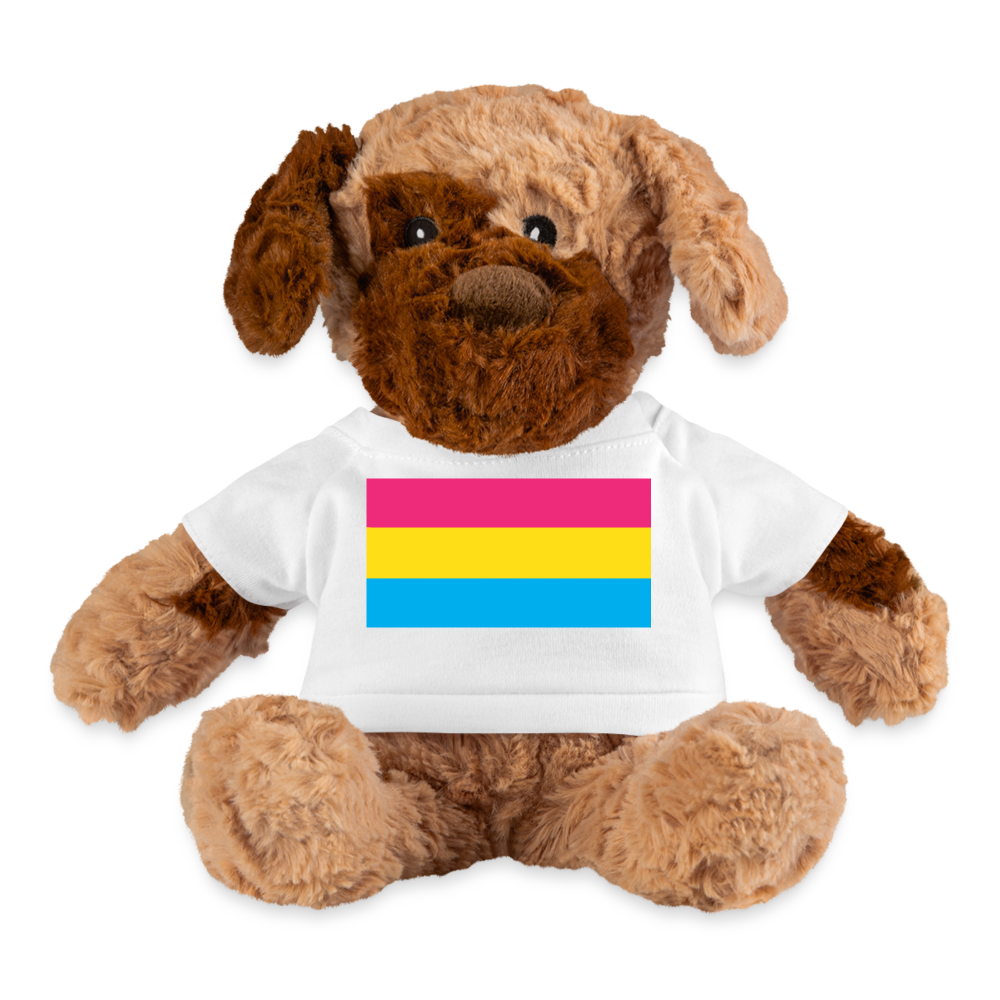 Pansexual Pan Pride Flag Plush Dog Stuffed Animal White Pansexual spod-1062074497-1-1