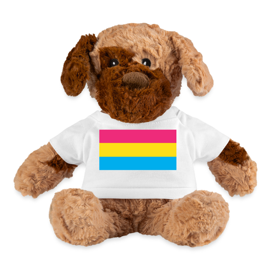 Pansexual Pan Pride Flag Plush Dog Stuffed Animal White Pansexual spod-1062074497-1-1