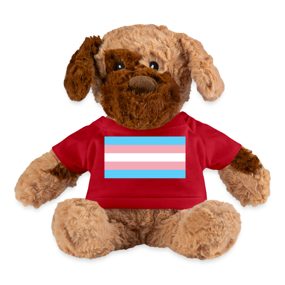 Transgender Trans Pride Flag Plush Dog Stuffed Animal Red Transgender spod-1062074517-196-1