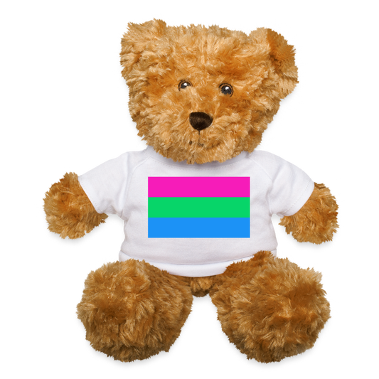 Polysexual Poly Pride Flag Plush Teddy Bear Stuffed Animal White Polysexual spod-1062074532-1-1