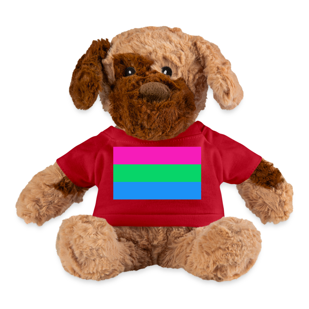 Polysexual Poly Pride Flag Plush Dog Stuffed Animal Red Polysexual spod-1062074537-196-1