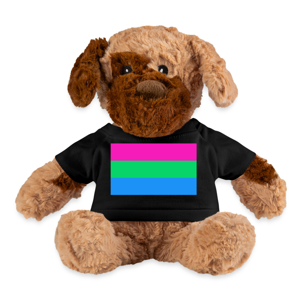 Polysexual Poly Pride Flag Plush Dog Stuffed Animal Black Polysexual spod-1062074537-2-1