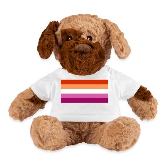 Lesbian Pride Flag Plush Dog Stuffed Animal White Lesbian spod-1062074568-1-1