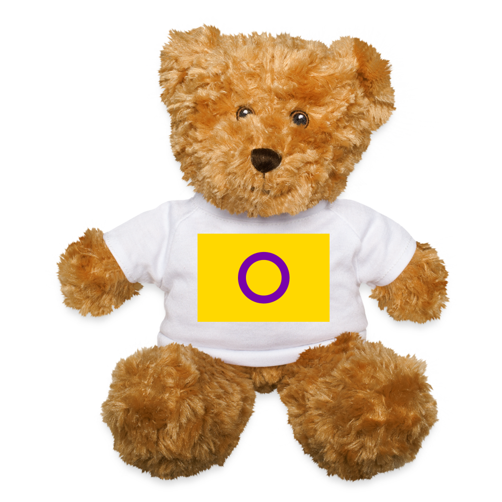 Intersex Pride Flag Plush Teddy Bear Stuffed Animal White Intersex spod-1062074572-1-1