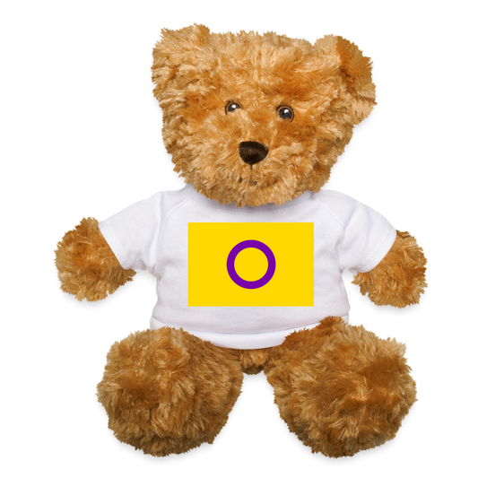 Intersex Pride Flag Plush Teddy Bear Stuffed Animal White Intersex spod-1062074572-1-1