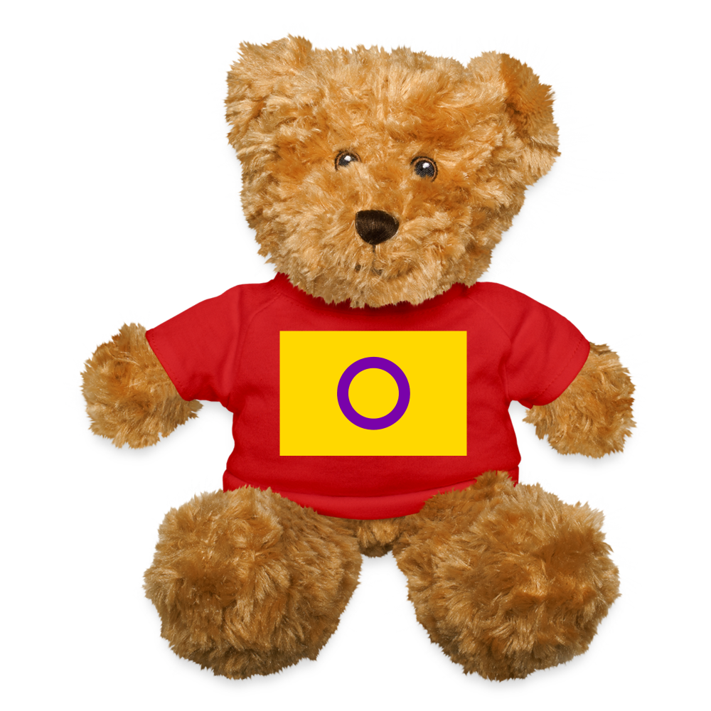 Intersex Pride Flag Plush Teddy Bear Stuffed Animal Red Intersex spod-1062074572-196-1