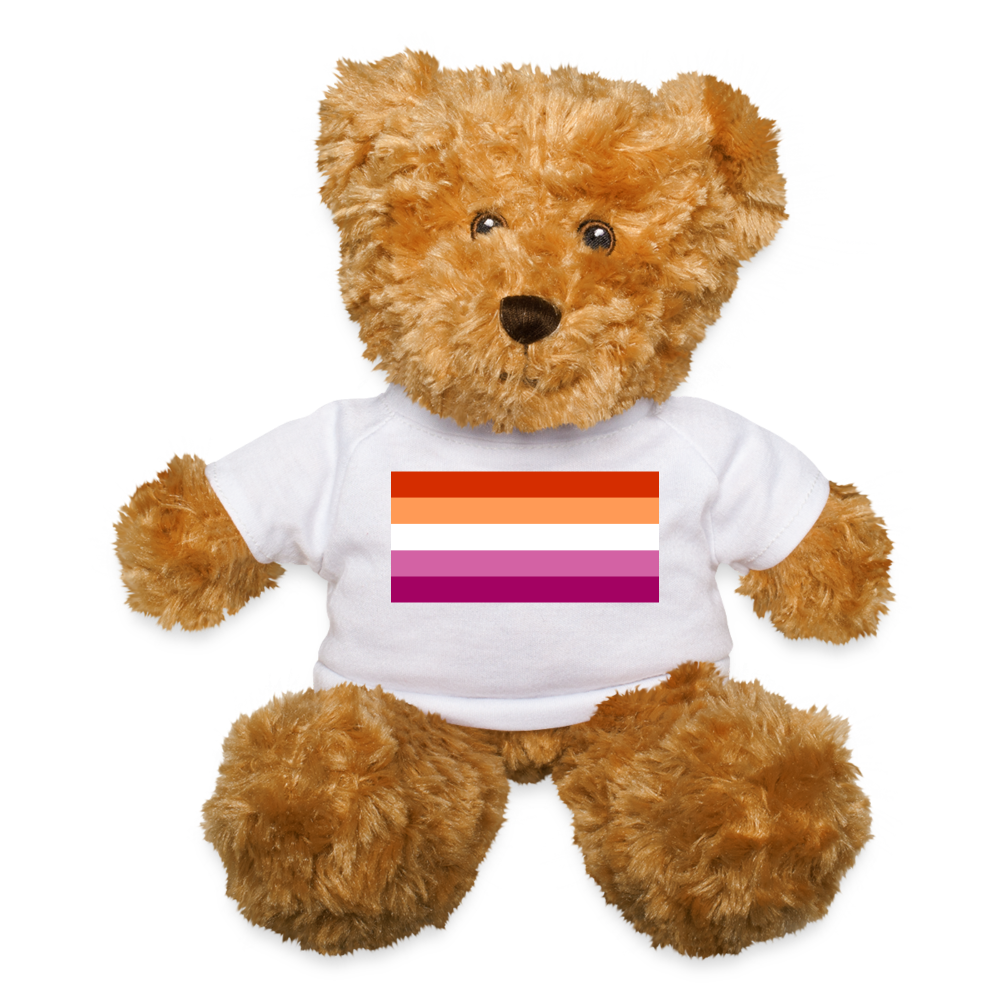 Lesbian Pride Flag Plush Teddy Bear Stuffed Animal White Lesbian spod-1062074609-1-1