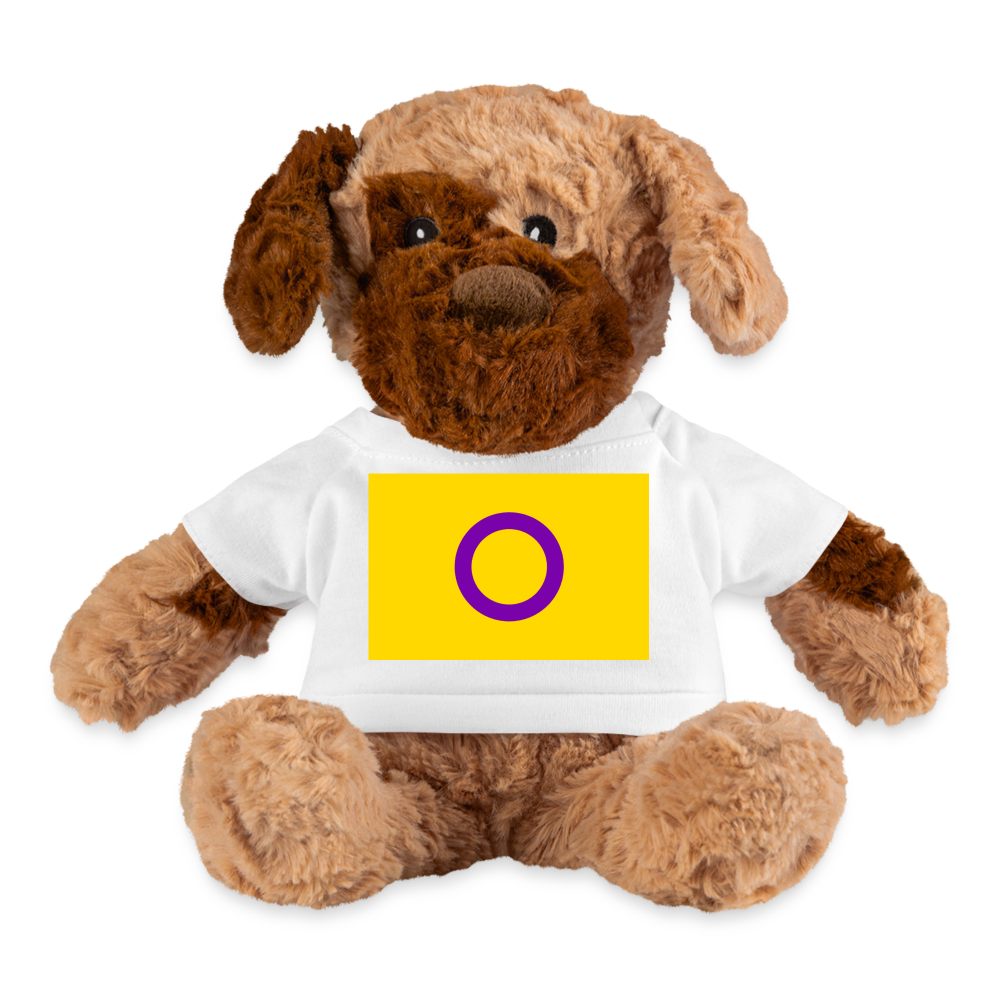 Intersex Pride Flag Plush Dog Stuffed Animal White Intersex spod-1062074619-1-1