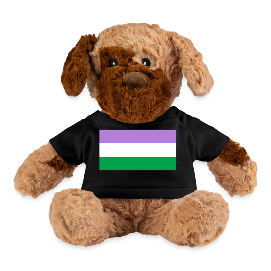 Genderqueer Pride Flag Plush Dog Black Genderqueer spod-1062074731-2-1