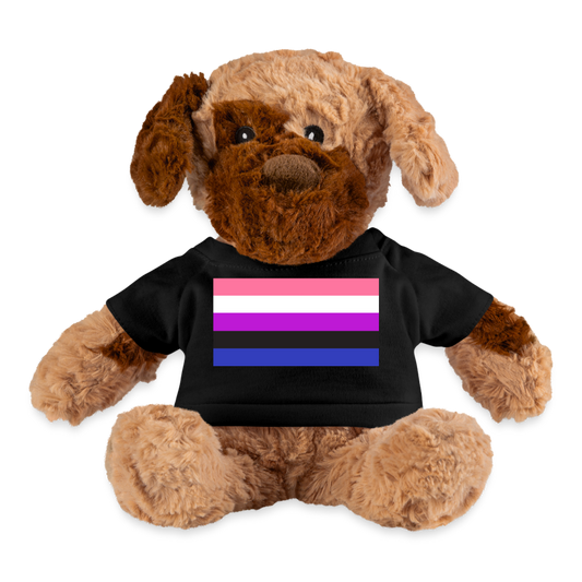 Genderfluid Pride Flag Plush Dog Stuffed Animal Black Genderfluid spod-1062074738-2-1