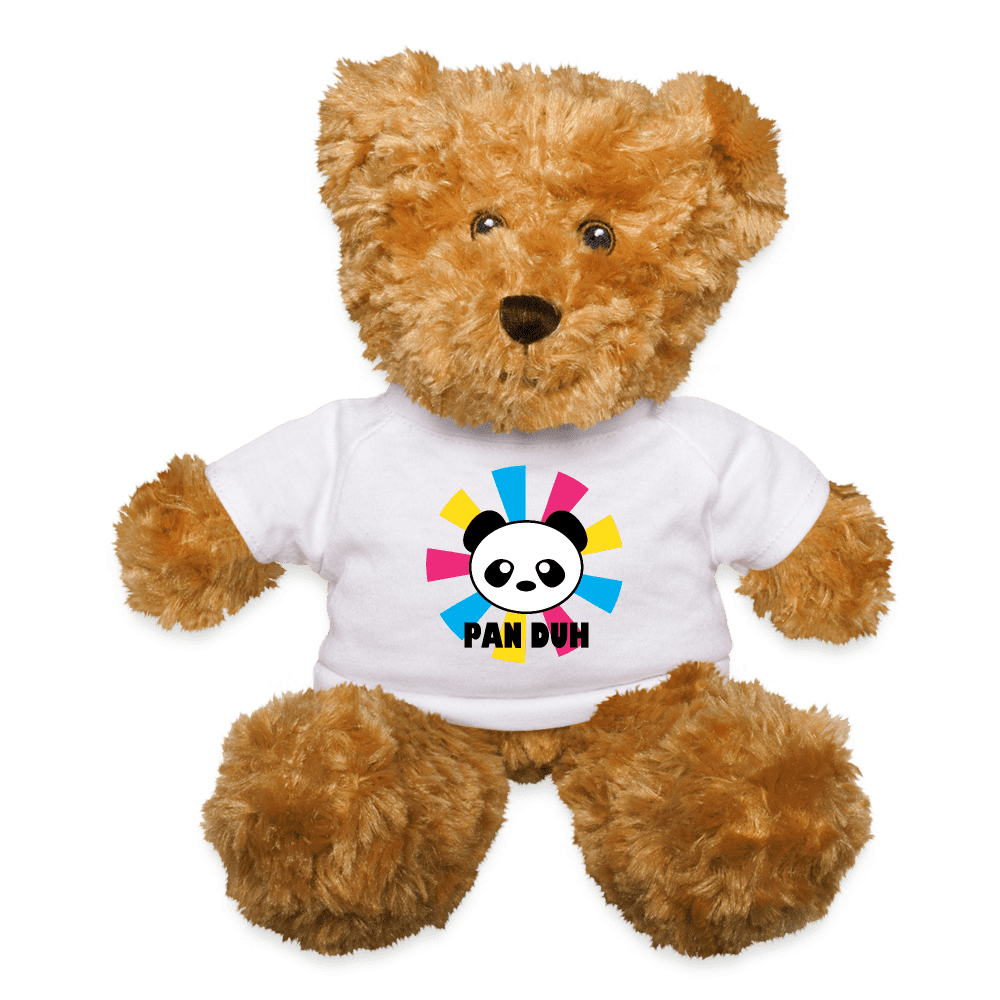 Pansexual Pan Pride Plush Teddy Bear - Pan Duh White Pansexual spod-1062074794-1-1