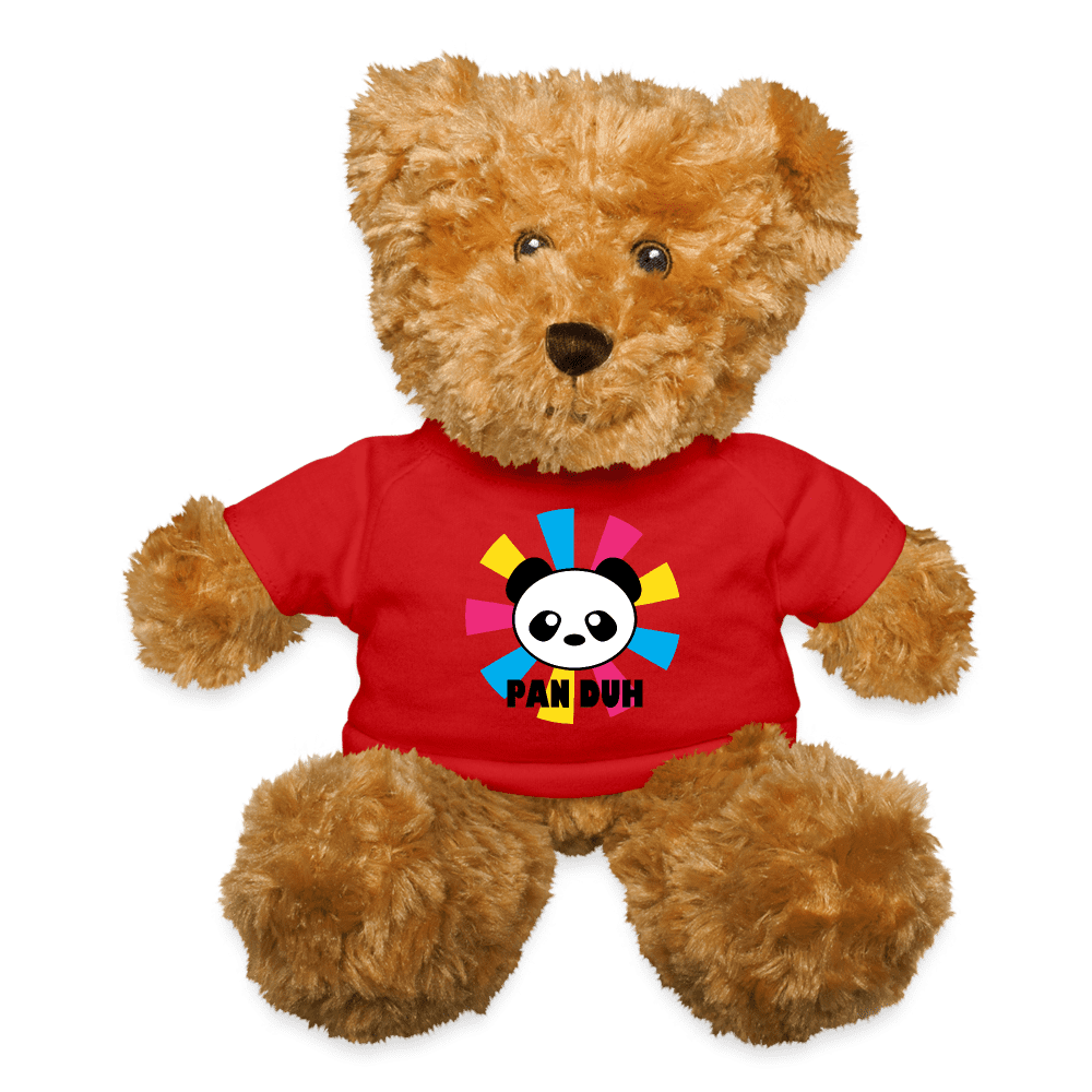 Pansexual Pan Pride Plush Teddy Bear - Pan Duh Red Pansexual spod-1062074794-196-1