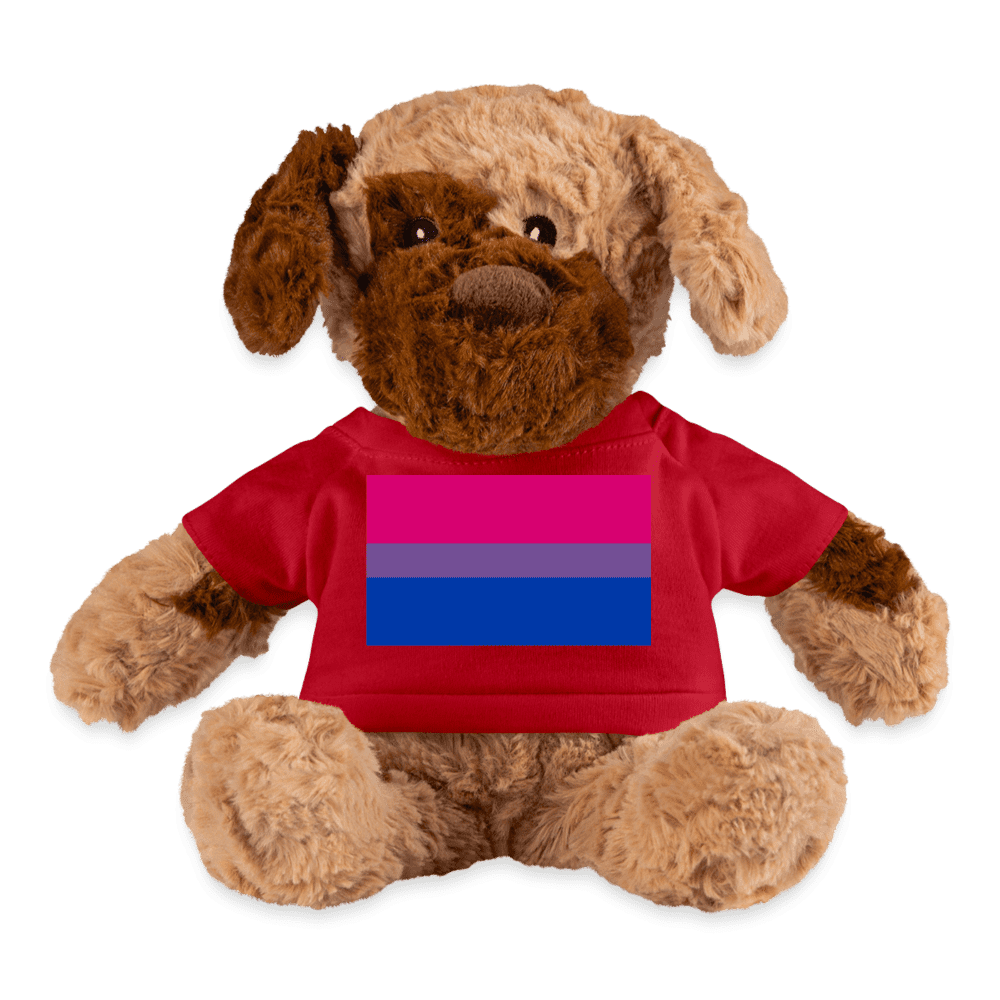 Bisexual Bi Pride Flag Plush Dog Stuffed Animal Red Bisexual spod-1062074801-196-1