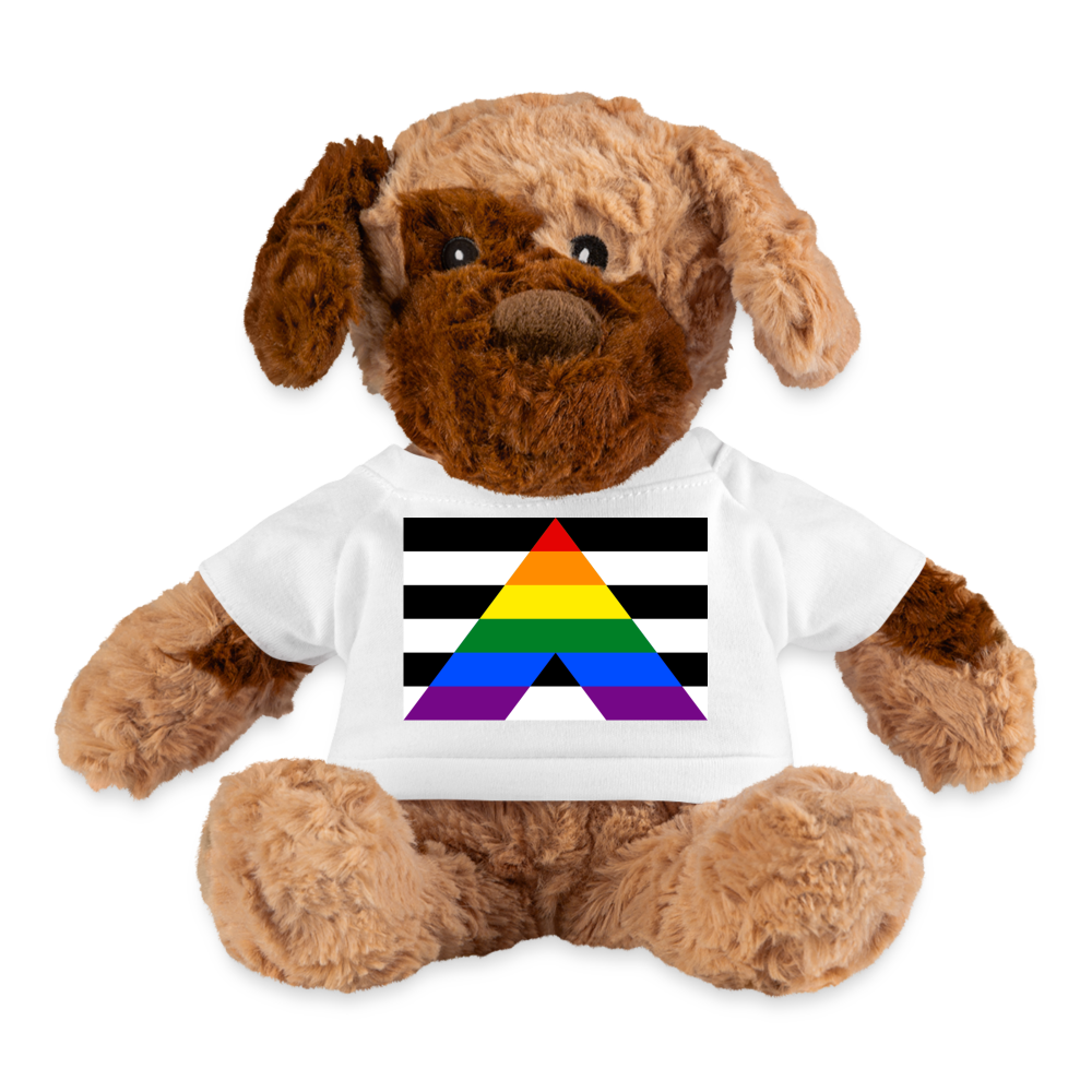 Straight Ally Pride Flag Plush Dog Stuffed Animal White Straight Ally spod-1062074810-1-1