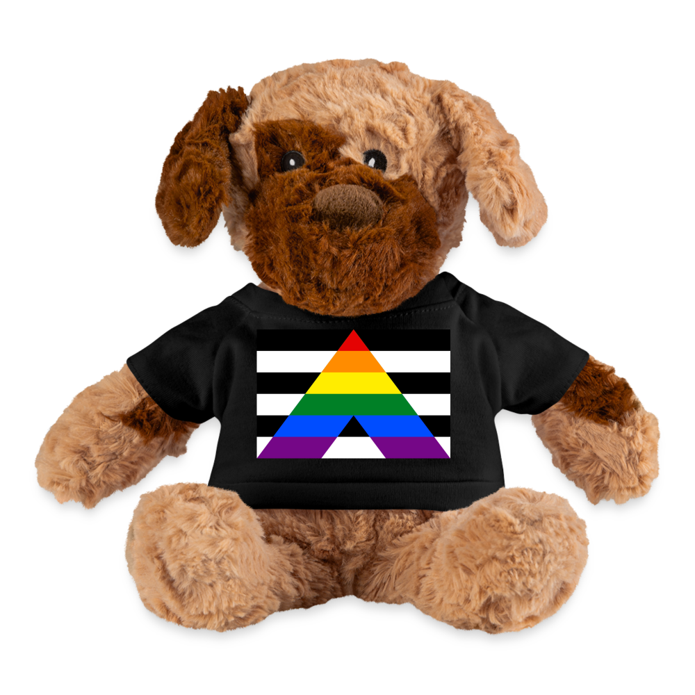 Straight Ally Pride Flag Plush Dog Stuffed Animal Black Straight Ally spod-1062074810-2-1