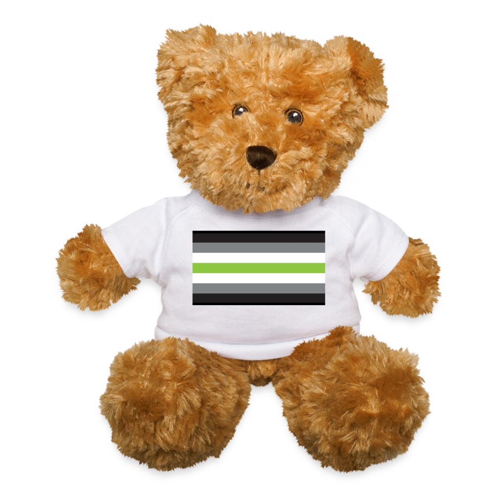 Agender Pride Flag Plush Teddy Bear White Agender spod-1062074825-1-1