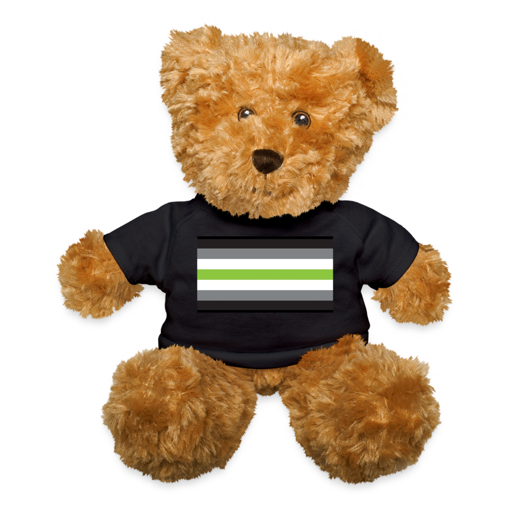 Agender Pride Flag Plush Teddy Bear Black Agender spod-1062074825-2-1