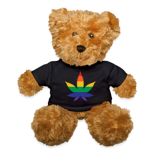 LGBTQ Pride Plush Stuffed Animal Teddy Bear - Weed Black Pride spod-1062074862-2-1