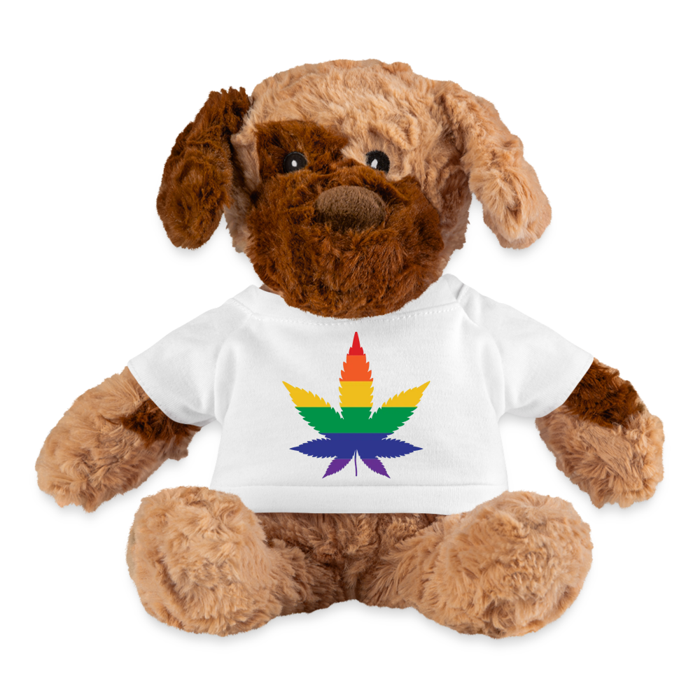 LGBTQ Pride Plush Dog Stuffed Animal - Weed White Pride spod-1062074863-1-1