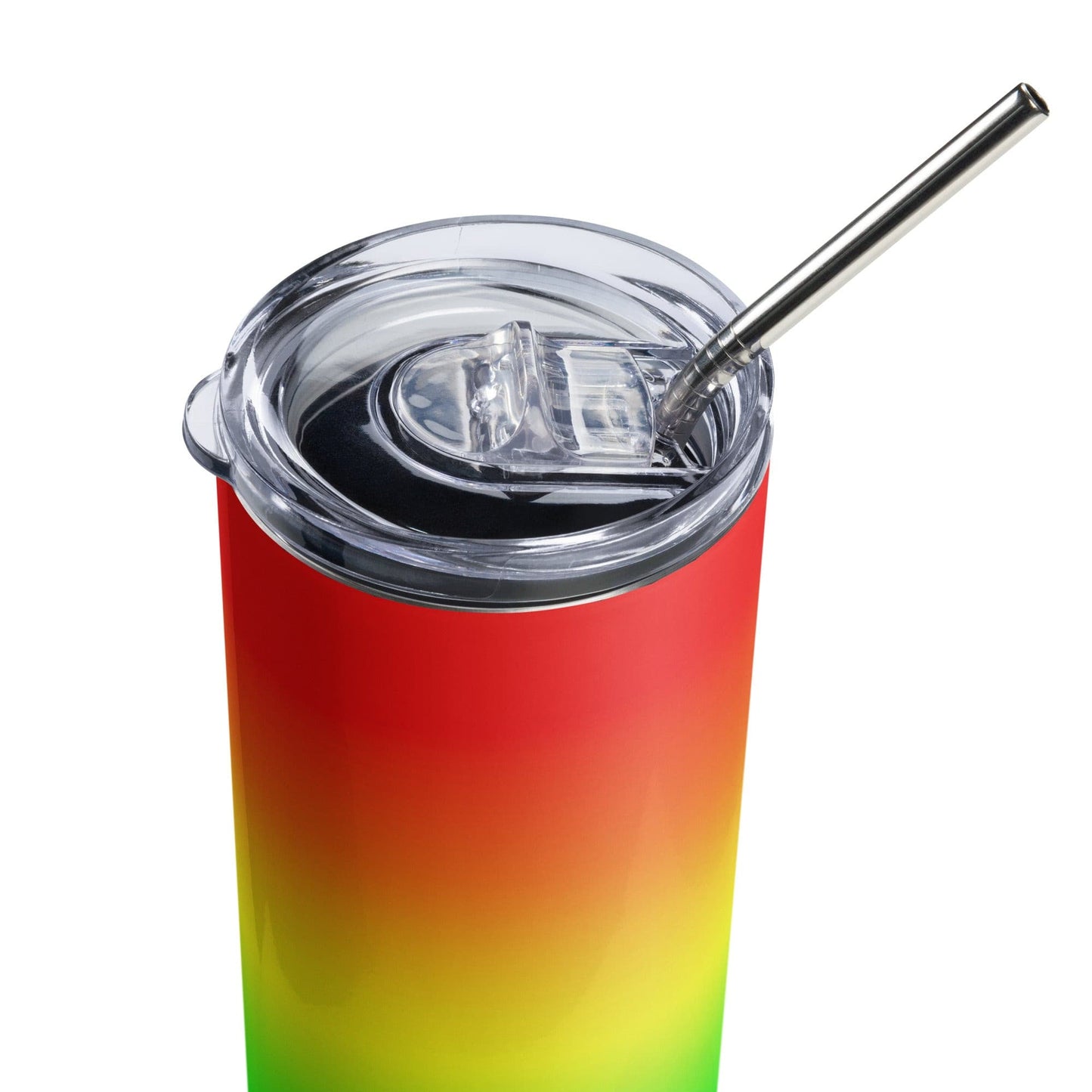 LGBTQ Pride Stainless Steel Tumbler 20oz - Rainbow Ombre stainless-steel-tumbler-black-product-details-638c1a929d0a8