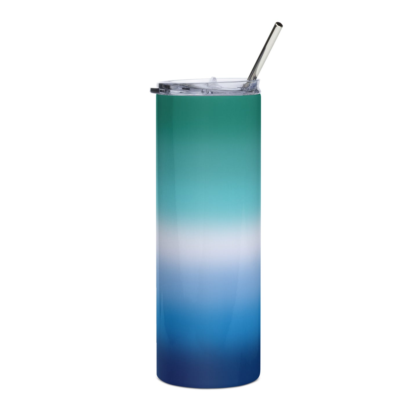 Gay MLM Pride Stainless Steel Tumbler 20oz - Ombre Gay stainless-steel-tumbler-white-front-638d694cae4b8