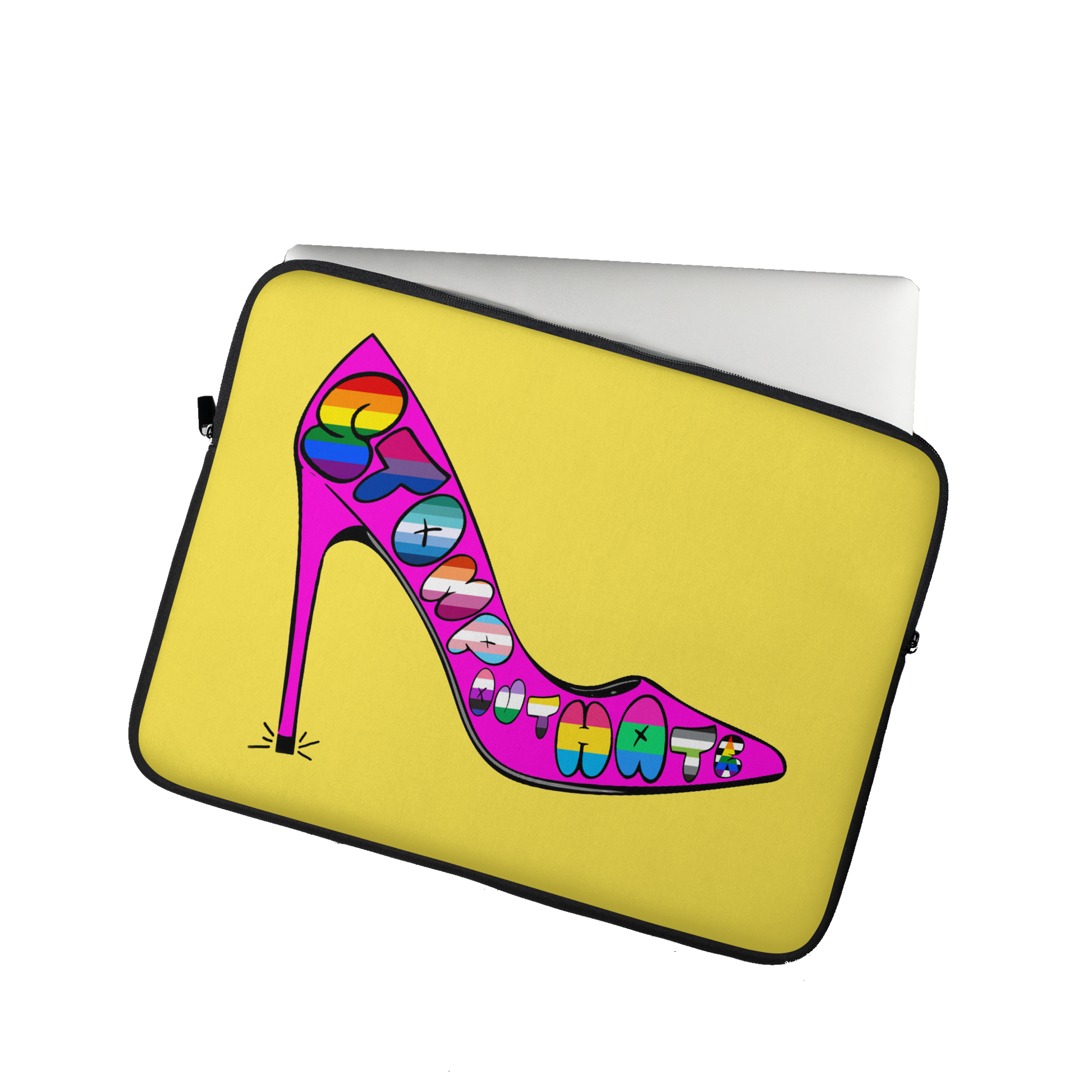 EXCLUSIVE - Stomp Out Hate Laptop Sleeve stomp-out-hate-laptop-sleeve-15-front-lifestyle