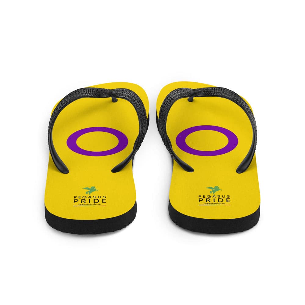 Intersex Pride Flag Flip-Flops Sandals sublimation-flip-flops-white-back-640941e5afbbb