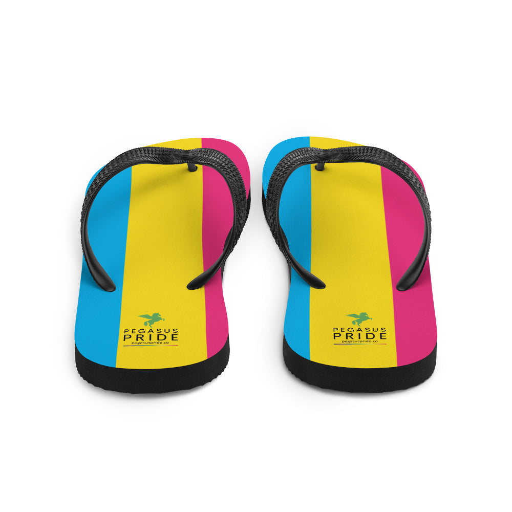 Pansexual Pan Pride Flag Flip-Flops Sandals sublimation-flip-flops-white-back-640942ffddad1