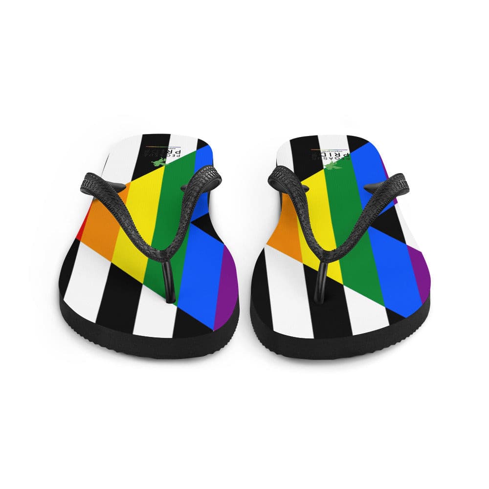 Straight Ally Pride Flag Flip-Flop Sandals sublimation-flip-flops-white-front-6409406dbd3a0