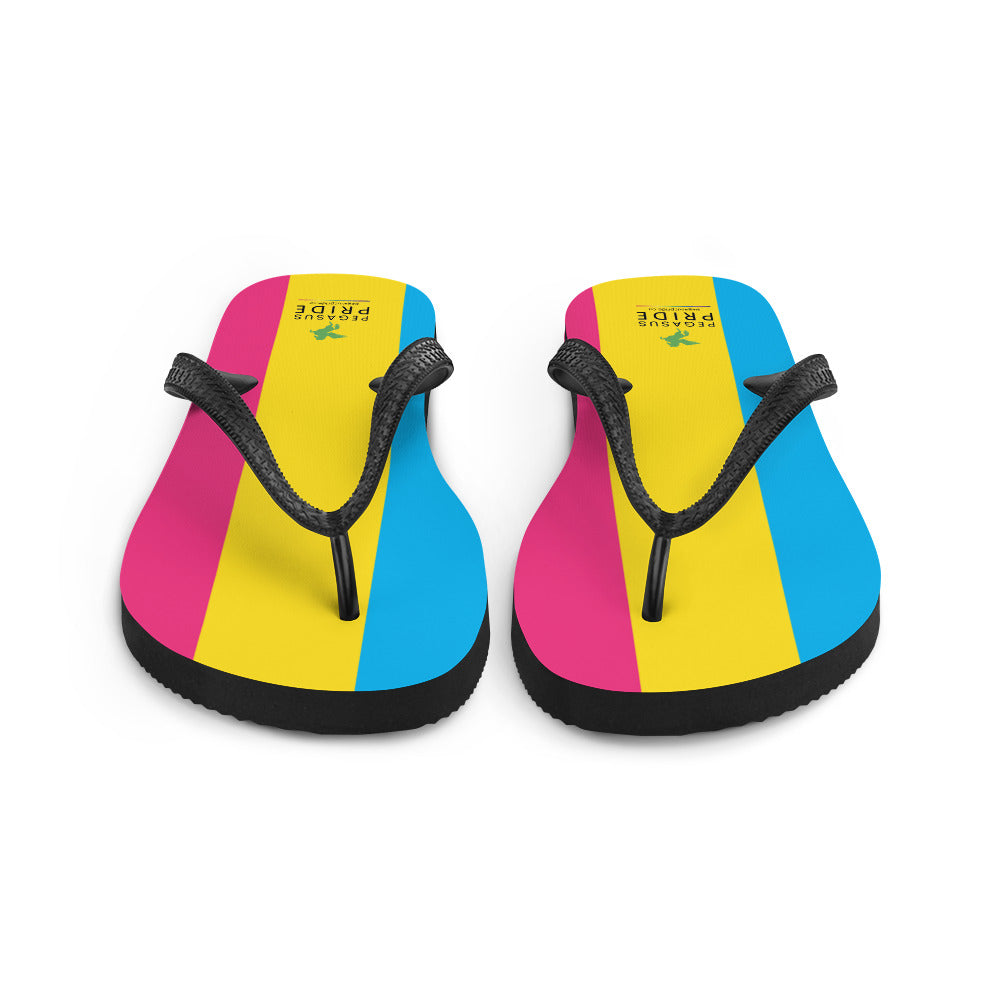 Pansexual Pan Pride Flag Flip-Flops Sandals sublimation-flip-flops-white-front-640942ffddb69