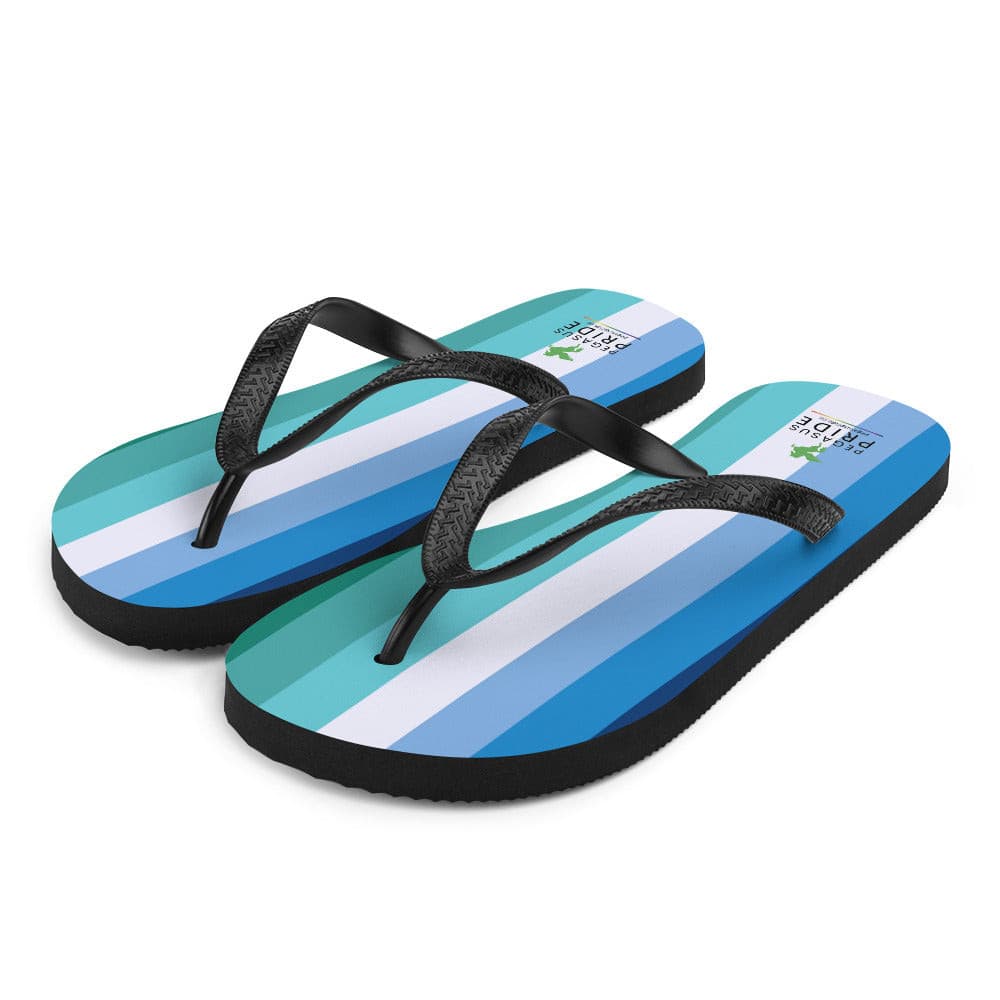 Gay MLM Vincian Pride Flag Flip-Flop Sandals sublimation-flip-flops-white-front-left-64094111c13e9